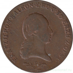 Монета. Австрийская империя. 6 крейцеров 1800 год. Монетный двор S.