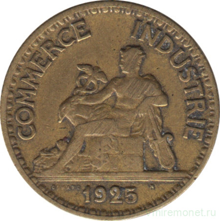 Монета. Франция. 50 сантимов 1925 год.