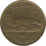 Аверс. Монета. Финляндия. 5 марок 1995 год. Тюлень.