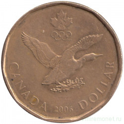 Монета. Канада. 1 доллар 2006 год. XX зимние Олимпийские игры. Турин 2006.