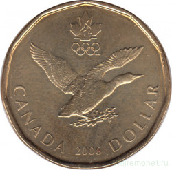 Монета. Канада. 1 доллар 2006 год. XX зимние Олимпийские игры. Турин 2006.