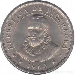 Монета. Никарагуа. 50 сентаво 1965 год.
