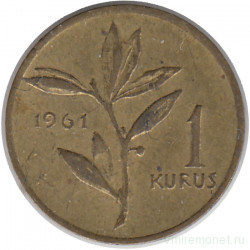 Монета. Турция. 1 куруш 1961 год.