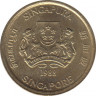 Монета. Сингапур. 5 центов 1988 год. ав.