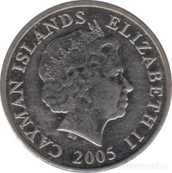 Монета. Каймановы острова. 5 центов 2005 год.