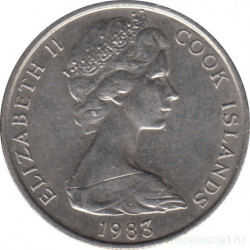 Монета. Острова Кука. 10 центов 1983 год.