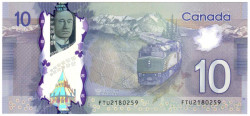 Банкнота. Канада. 10 долларов 2013 год. Тип 107c.