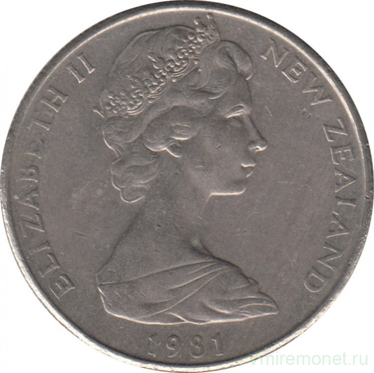 Монета. Новая Зеландия. 50 центов 1981 год.
