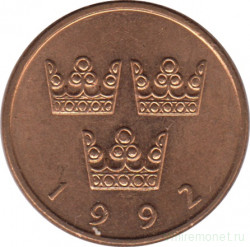 Монета. Швеция. 50 эре 1992 год (D). 