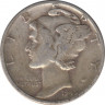 Монета. США. 10 центов 1945 год. Монетный двор D. ав.