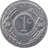 Монета. Нидерландские Антильские острова. 1 цент 1990 год. ав.