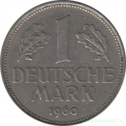 Монета. ФРГ. 1 марка 1960 год. Монетный двор - Гамбург (J).