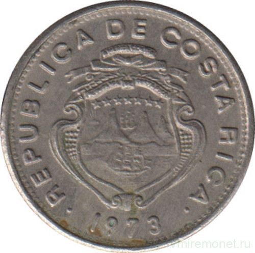 Монета. Коста-Рика. 5 сентимо 1973 год.