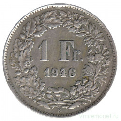 Монета. Швейцария. 1 франк 1946 год.