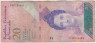 Банкнота. Венесуэла. 20 боливаров 2007 год. Тип 91b. рев.