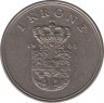  Монета. Дания. 1 крона 1966 год. ав.
