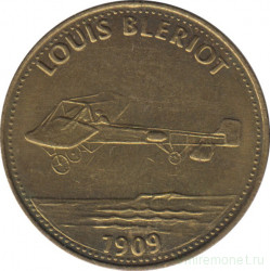 Жетон. "Шелл". История воздухоплавания. Луи Блеро. 1909.