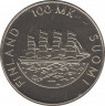 Монета. Финляндия. 100 марок 1991 год. 70 лет автономии Аландских островов. рев.
