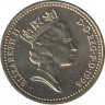 Монета. Великобритания. 1 фунт 1995 год. рев.