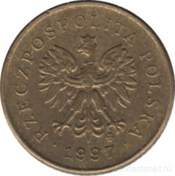 Монета. Польша. 1 грош 1997 год.