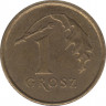 Монета. Польша. 1 грош 1997 год. рев.