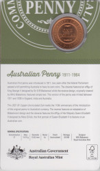Монета. Австралия. Набор 2 штуки. 1 доллар 2021 год. 110 лет австралийскому пенни. В блистерах.