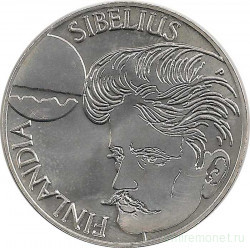 Монета. Финляндия. 100 марок 1999 год. Ян Сибелиус.