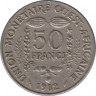 Монета. Западноафриканский экономический и валютный союз (ВСЕАО). 50 франков 1982 год. ав.