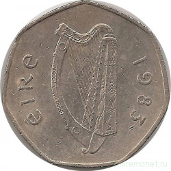 Монета. Ирландия. 50 пенсов 1983 год.