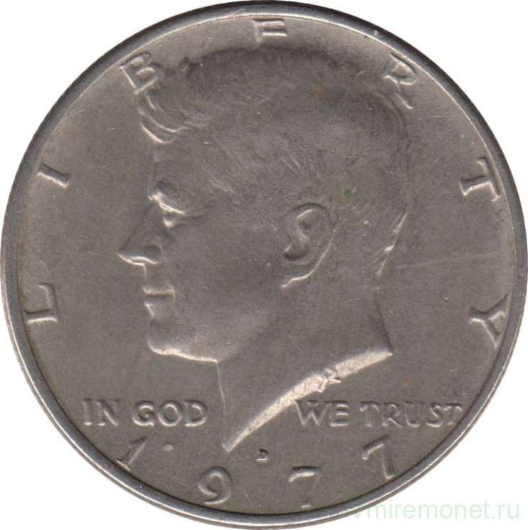 Монета. США. 50 центов 1977 год. Монетный двор D.