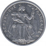 Монета. Французская Полинезия. 1 франк 1986 год. ав.