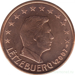 Монета. Люксембург. 5 центов 2007 год.