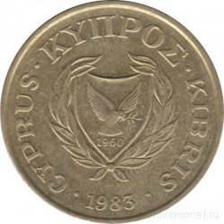 Монета. Кипр. 20 центов 1983 год.
