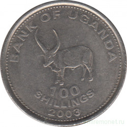Монета. Уганда. 100 шиллингов 2003 год.