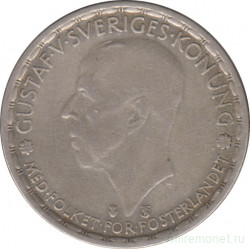 Монета. Швеция. 1 крона 1949 год.