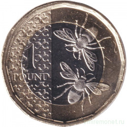 Монета. Великобритания. 1 фунт 2025 год.