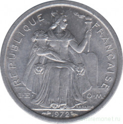 Монета. Новая Каледония. 1 франк 1972 год.