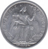 Монета. Новая Каледония. 1 франк 1972 год. ав.