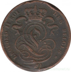 Монета. Бельгия. 1 сантим 1899 год. Des Belges.