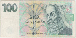 Банкнота. Чехия. 100 крон 1997 год. Тип 18e. Банкнота. Чехия. 100 крон 1997 год. Тип 18e.