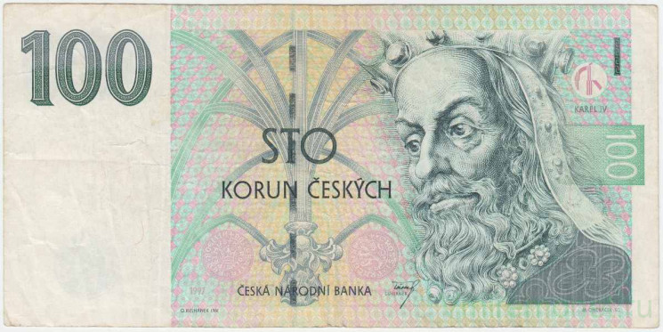 Банкнота. Чехия. 100 крон 1997 год. Тип 18e.