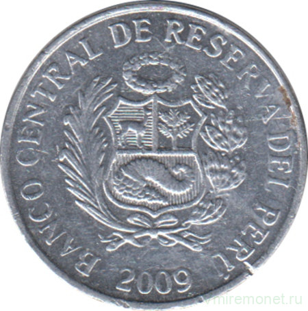 Монета. Перу. 1 сентимо 2009 год.