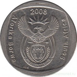 Монета. Южно-Африканская республика (ЮАР). 2 ранда 2008 год.