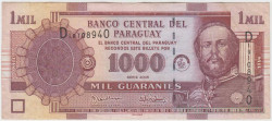 Банкнота. Парагвай. 1000 гуарани 2005 год. Тип 222b.