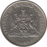 Монета. Тринидад и Тобаго. 25 центов 1993 год. ав.