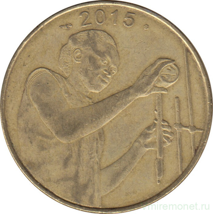 Монета. Западноафриканский экономический и валютный союз (ВСЕАО). 25 франков 2015 год.