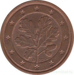 Монета. Германия. 2 цента 2012 год. (D).