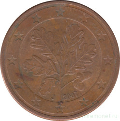 Монета. Германия. 5 центов 2007 год (J).