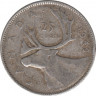 Монета. Канада. 25 центов 1949 год. ав.