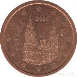 Монета. Испания. 2 цента 2014 год.